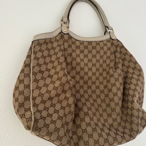 Gucci Sukey Tote GG Canvas Large - Classic Luxury Handbag - Picture 9 of 14